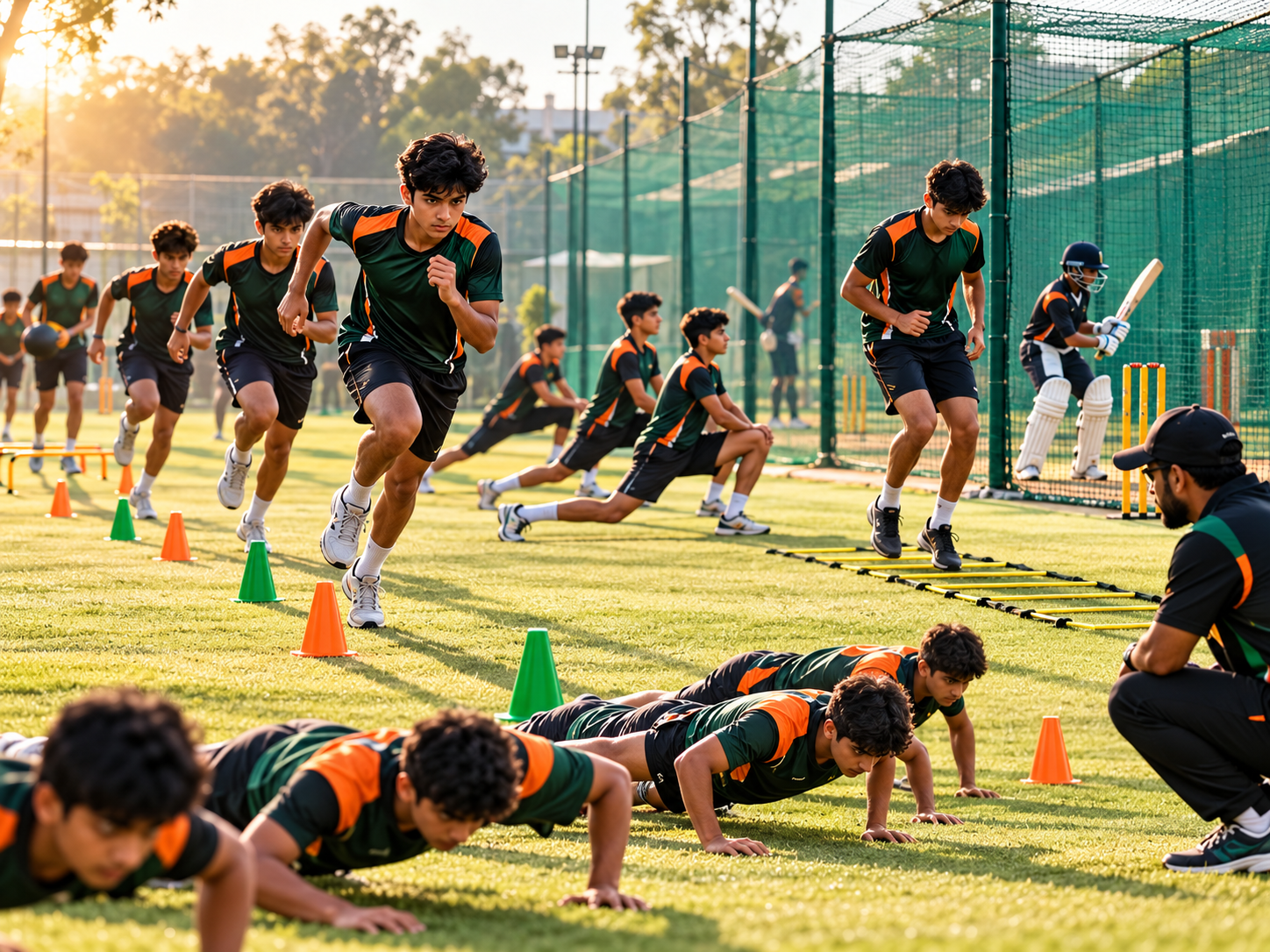 Fitness and discipline training for cricketers